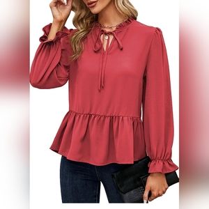 Women Ruffle Blouse Size XL